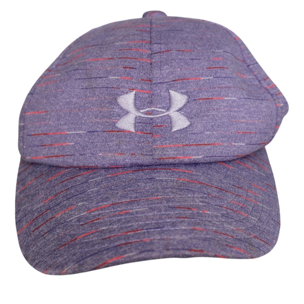 Under Armour UA Youth Free Fit Purple Heathered Striped Baseball Cap OSFA